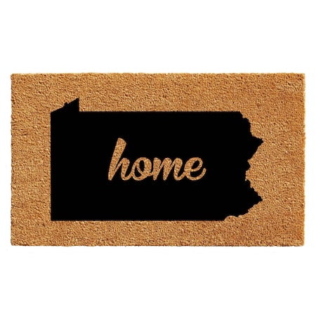 Calloway Mills Entrance Mat, Coir, Natural, Black 105401830